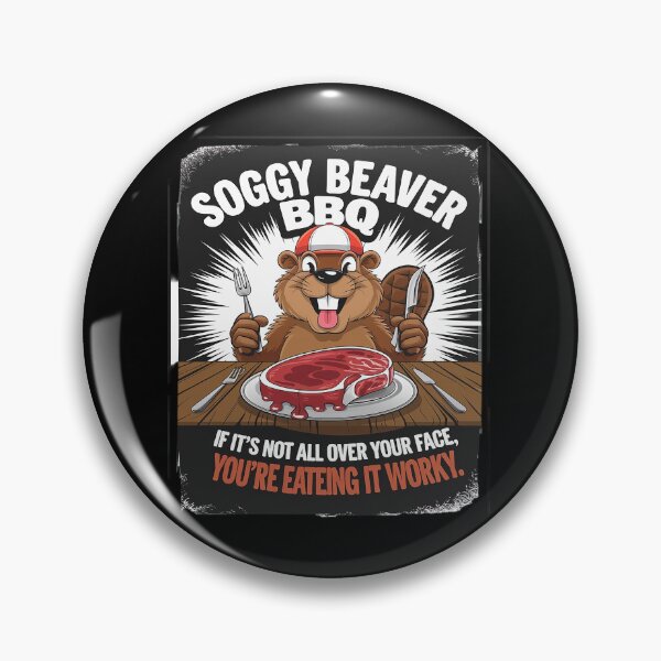 Item preview, Soggy Beaver Barbecue BBQ Dirty Humor Beaver Lover designed and sold by angolinnArt.