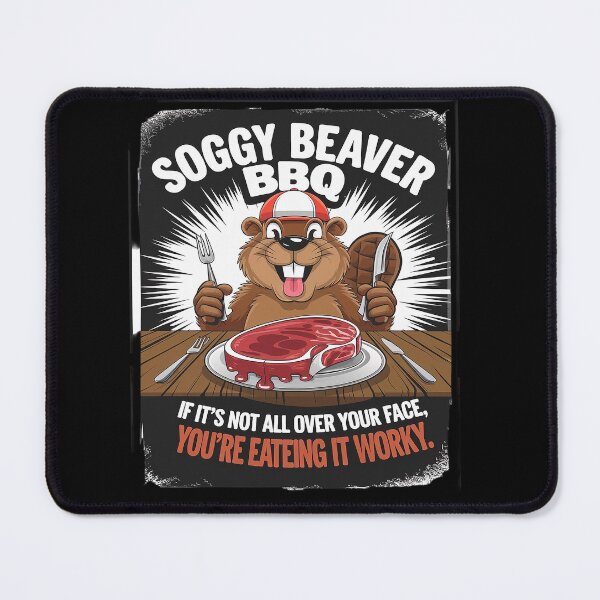 Item preview, Soggy Beaver Barbecue BBQ Dirty Humor Beaver Lover designed and sold by angolinnArt.