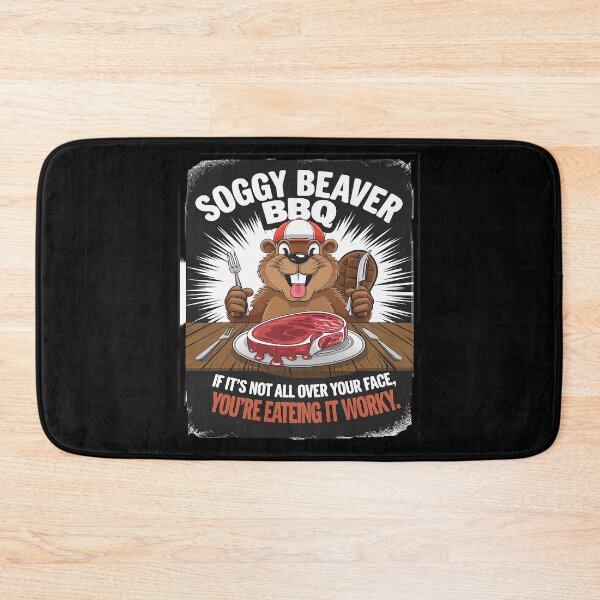 Item preview, Soggy Beaver Barbecue BBQ Dirty Humor Beaver Lover  designed and sold by angolinnArt.