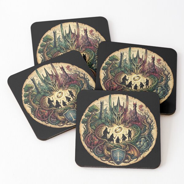 Item preview, Lord of the Rings Fellowship Silhouette Crest – Epic Group Portrait Art designed and sold by Senpaiwaves.