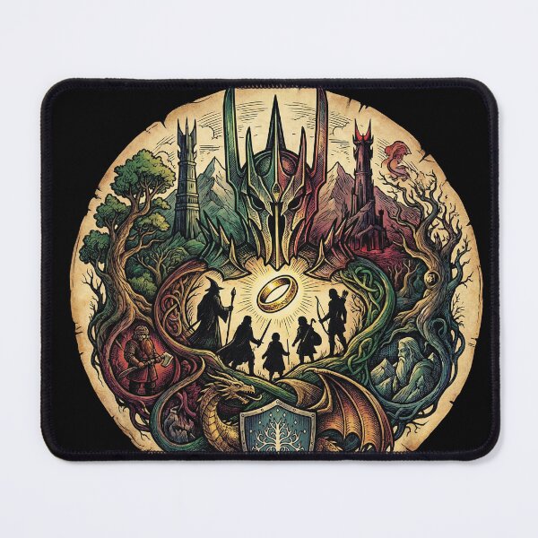 Item preview, Lord of the Rings Fellowship Silhouette Crest – Epic Group Portrait Art designed and sold by Senpaiwaves.