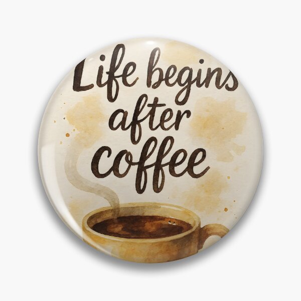 Item preview, Life Begins After Coffee – Watercolor Cup Illustration designed and sold by EmeraldeaArt.