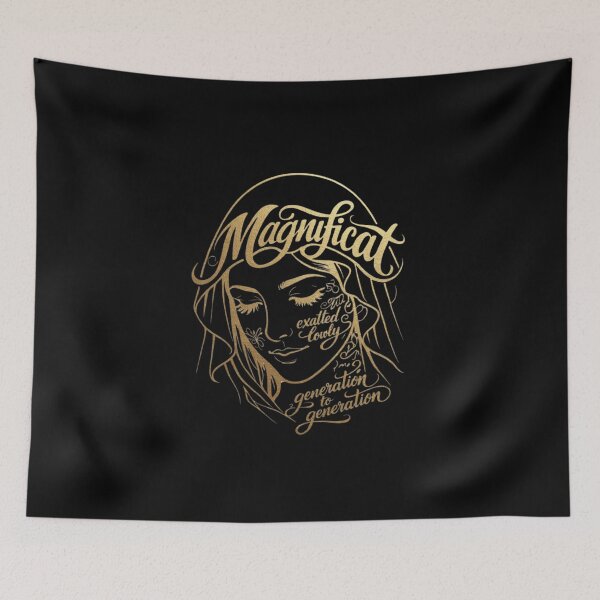 Item preview, Magnificat Virgin Mary Religious Gold Illustration designed and sold by Trend cool.