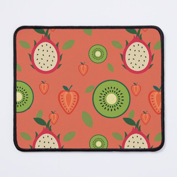 Item preview, Coral Fruit Pattern – Kiwi, Pitaya and Strawberry Kitchen Decor designed and sold by Aloloco.
