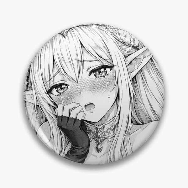 Item preview, Blushing Elf Princess Manga Panel | Black and White Anime Aesthetic designed and sold by TokyoCraft.