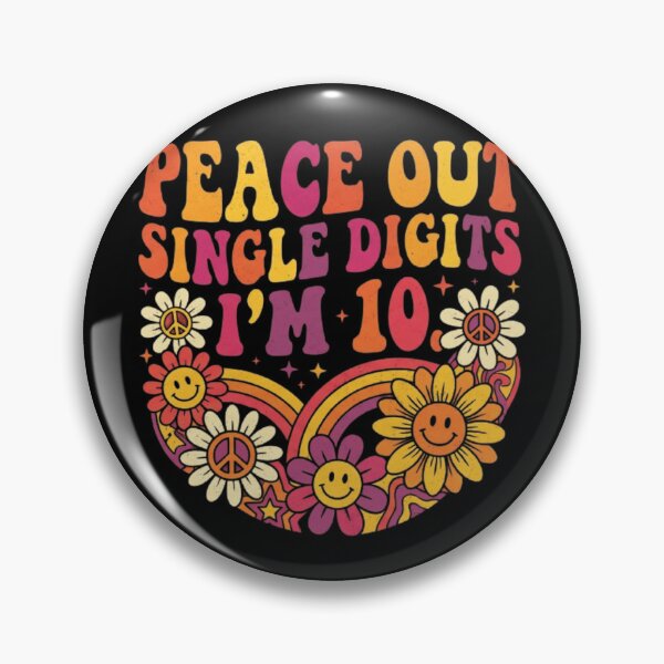 Item preview, Peace Out Single Digits I'M 10 Happy 10th Birthday  designed and sold by Thread&Fable.