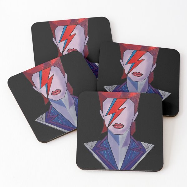Item preview, Ziggy Stardust — Cosmic Rock Legend Fan Art | Space Galaxy Music Portrait designed and sold by  Ojo de Lilith.