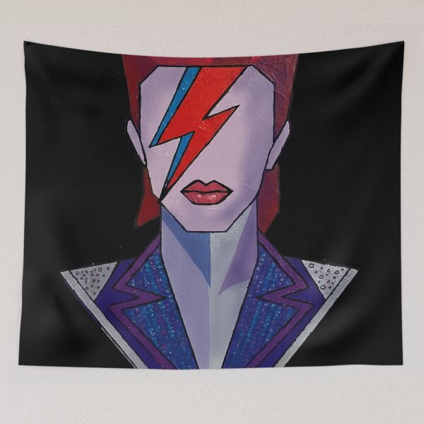 Item preview, Ziggy Stardust — Cosmic Rock Legend Fan Art | Space Galaxy Music Portrait designed and sold by  Ojo de Lilith.