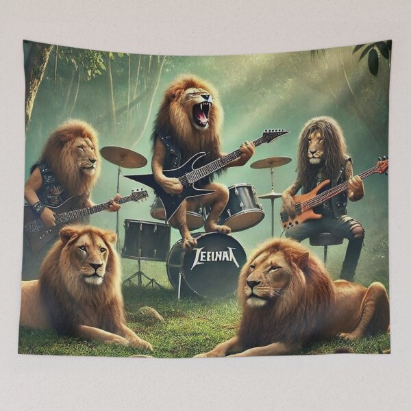 Item preview,  Lion Rock Band Jungle Art designed and sold by Dogandesighn.