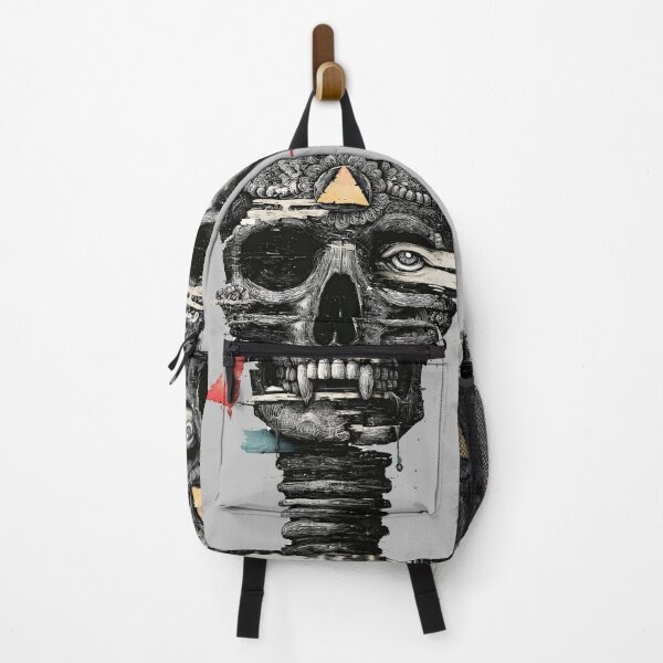 Item preview, Glitched Skull With Sacred Geometric Emblem designed and sold by Shoot-The-Moon.