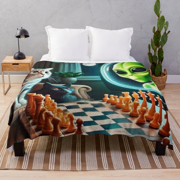 Item preview, Cosmic Chess – Cats vs Alien designed and sold by Dogandesighn.