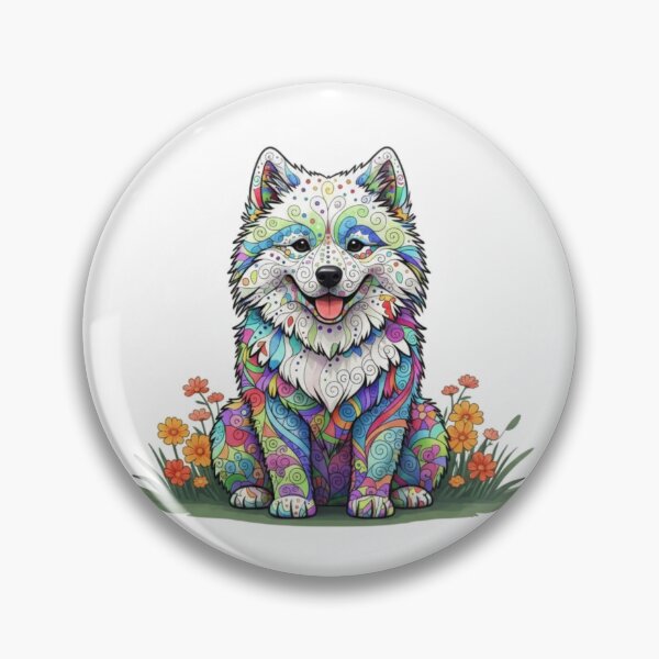 Item preview, Colorful and Fun Samoyed designed and sold by PaintedbyCarol.