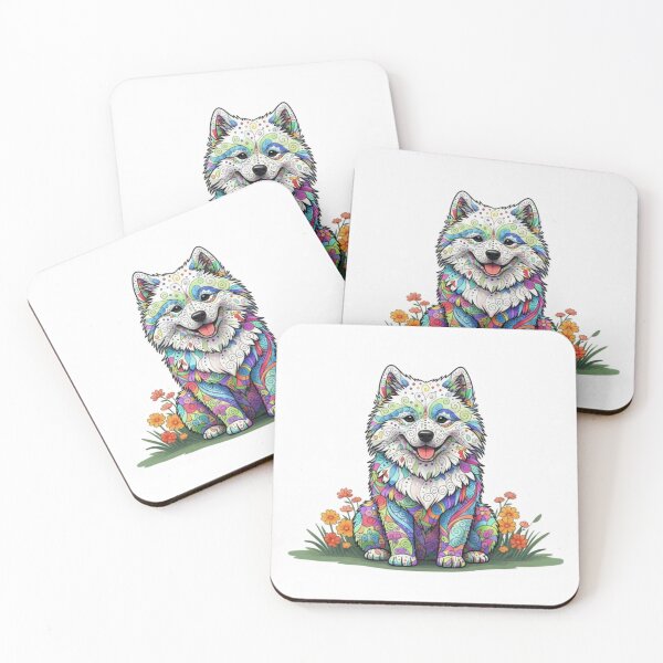 Item preview, Colorful and Fun Samoyed designed and sold by PaintedbyCarol.