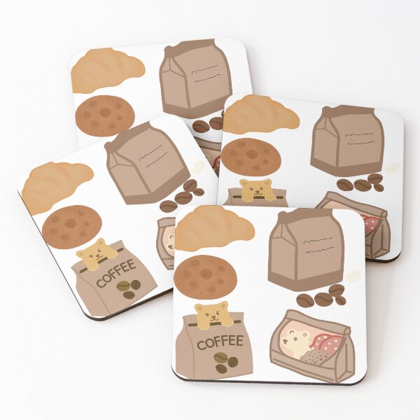 Item preview, Cute Bakery and Coffee Illustration Set in Soft Brown Tones designed and sold by Teenidesign .