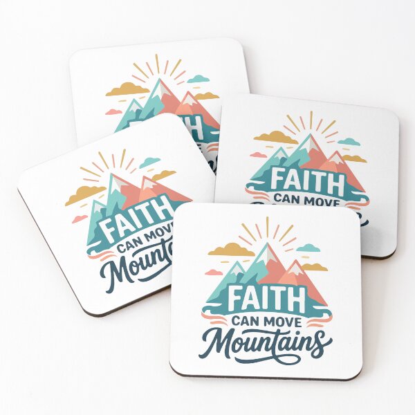 Item preview, Faith Can Move Mountains Christian, Bible Verse Matthew 17:20, Christian Faith, Religious Gift, Inspirational Christian  designed and sold by stylishdzign.