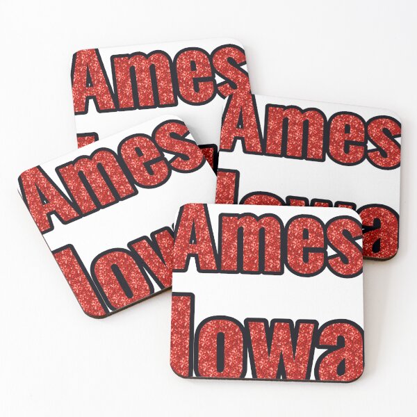 Item preview, Ames Iowa City Name With Red Rhinestone designed and sold by TheIconSmith.