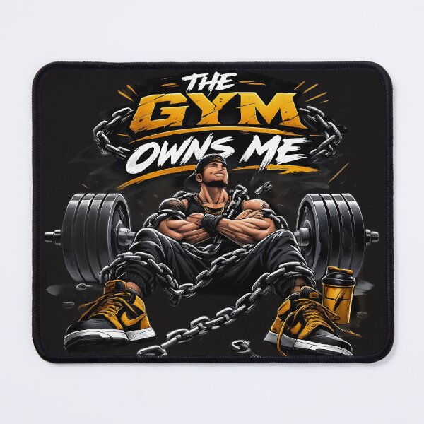 Item preview, The Gym Owns Me – Hardcore Workout Motivation Streetwear Design designed and sold by RAW-LINE.