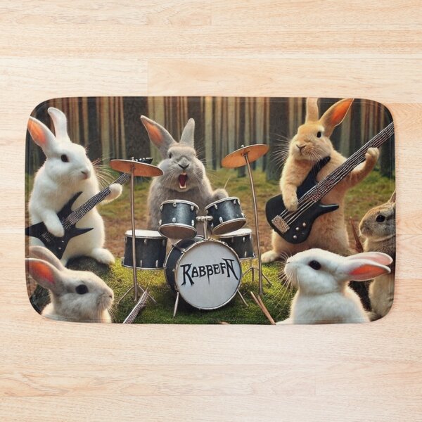 Item preview, Rabbit Rock Band – Forest Jam designed and sold by Dogandesighn.