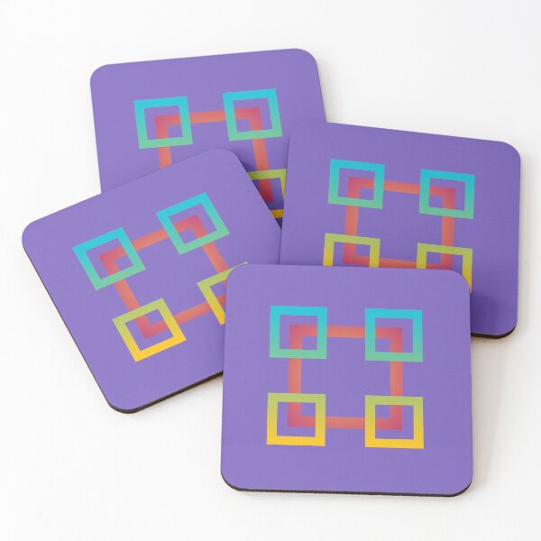 Item preview, Colorful Geometric Square Pattern Art designed and sold by imranatoz.