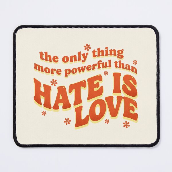 Item preview, Powerful Love Over Hate Retro Groovy Typography designed and sold by zzz888.