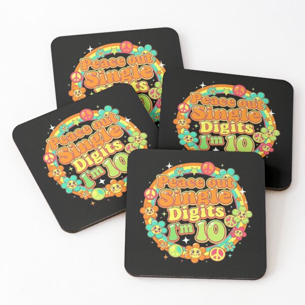 Item preview, Peace Out Single Digits I'M 10 Happy 10th Birthday  designed and sold by Thread&Fable.