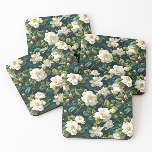 Item preview, Fragrant Gardenias Print  - Botanical Garden Pattern  - Birthday Gift Ideas designed and sold by RoyalStarsPatts.