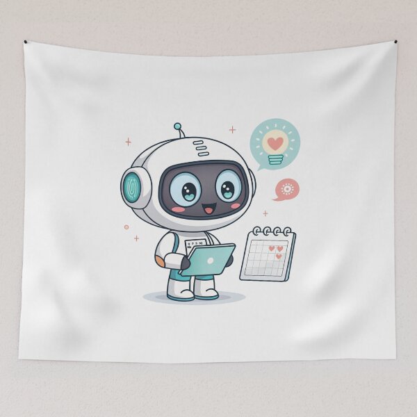 Item preview, Cute AI Robot Assistant – Smart Helper Design designed and sold by VivoStudio.