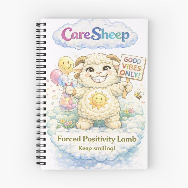 Item preview, Forced Positivity Lamb | Good Vibes Only CareSheep Parody (Sheepism) designed and sold by Thpoar.