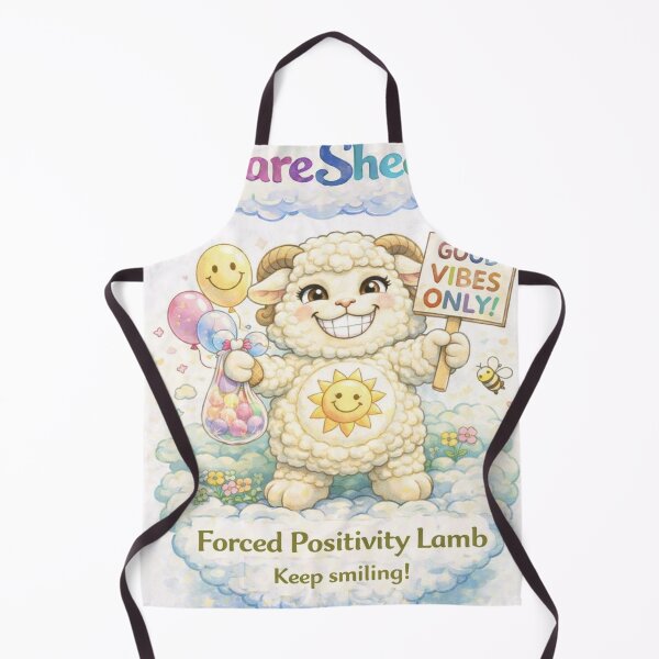 Item preview, Forced Positivity Lamb | Good Vibes Only CareSheep Parody (Sheepism) designed and sold by Thpoar.