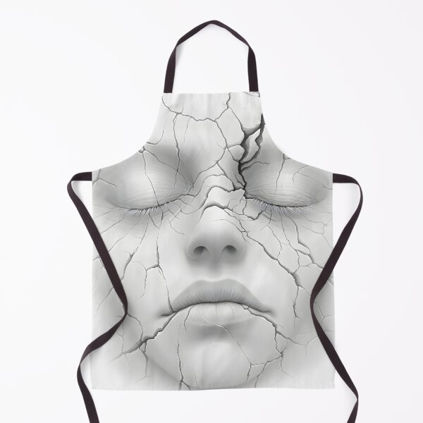 Item preview, Surreal cracked face, broken porcelain aesthetic design designed and sold by Shoot-The-Moon.