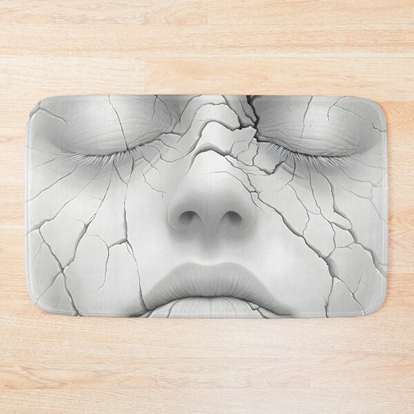 Item preview, Surreal cracked face, broken porcelain aesthetic design designed and sold by Shoot-The-Moon.