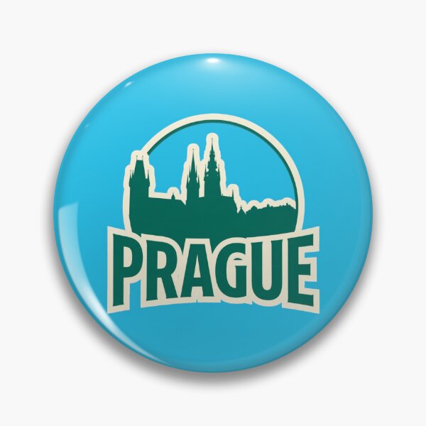 Item preview, Prague Gothic Skyline Badge – Vintage Travel T-Shirt & Sticker Design designed and sold by Timeless Design.