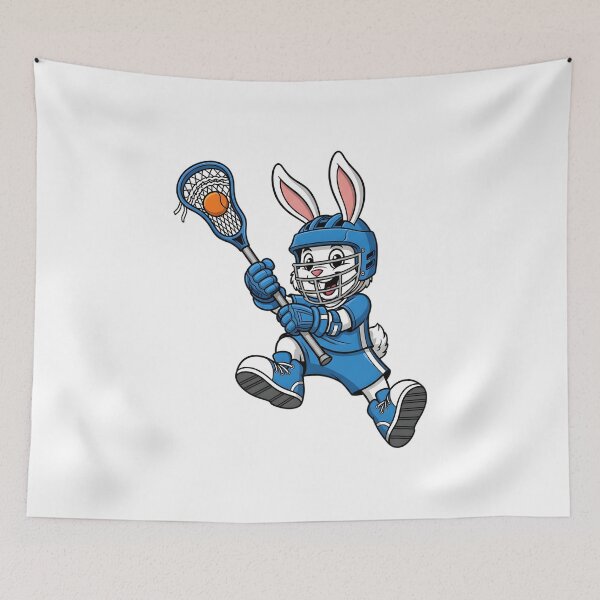 Item preview, Bunny Playing Lacrosse Rabbit Easter Sport designed and sold by OlakunleOloroz.