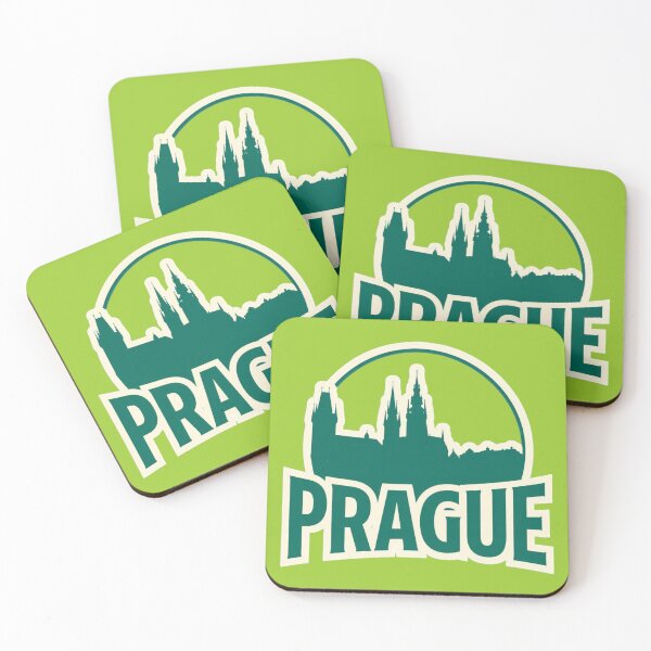 Item preview, Prague Gothic Skyline Badge – Vintage Travel T-Shirt & Sticker Design designed and sold by Timeless Design.