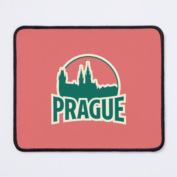 Item preview, Prague Gothic Skyline Badge – Vintage Travel T-Shirt & Sticker Design designed and sold by Timeless Design.