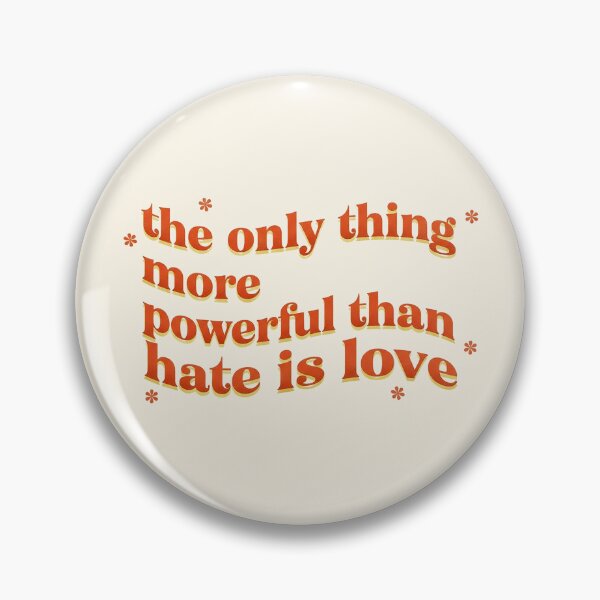 Item preview, Love Over Hate Powerful Retro Groovy Quote designed and sold by zzz888.