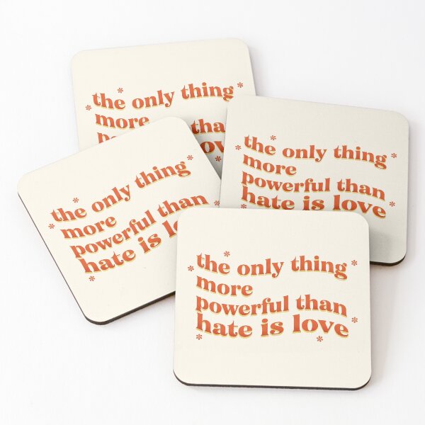 Item preview, Love Over Hate Powerful Retro Groovy Quote designed and sold by zzz888.