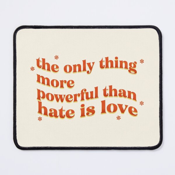 Item preview, Love Over Hate Powerful Retro Groovy Quote designed and sold by zzz888.