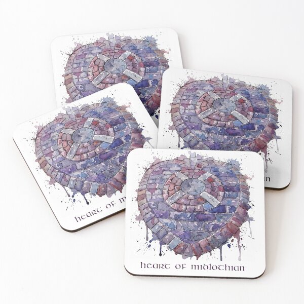 Item preview, Heart of Midlothian Cobblestones, Edinburgh, Scotland Watercolour Painting designed and sold by davidelder.