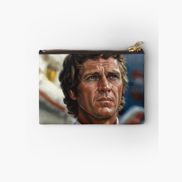 Item preview, The Pre-Race Ritual: Steve McQueen Impasto Portrait designed and sold by Art's Diner.
