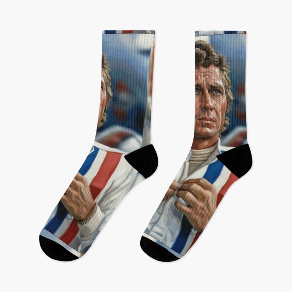 Item preview, The Pre-Race Ritual: Steve McQueen Impasto Portrait designed and sold by Art's Diner.