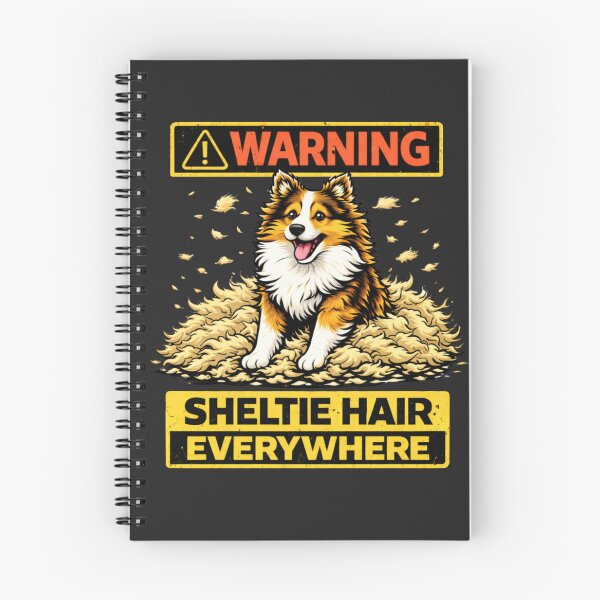 Item preview, Warning: Sheltie Hair Everywhere – Funny Shetland Sheepdog Shirt designed and sold by DesignsByHania.