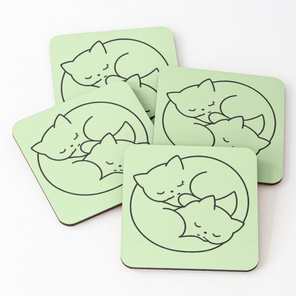 Item preview, Yin Yang Sleeping Cats Minimalist designed and sold by Tender Flower Clothing.