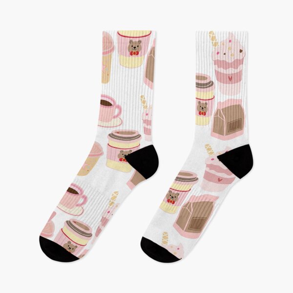 Item preview, Cute Pink Coffee and Dessert Illustration Set designed and sold by Teenidesign .