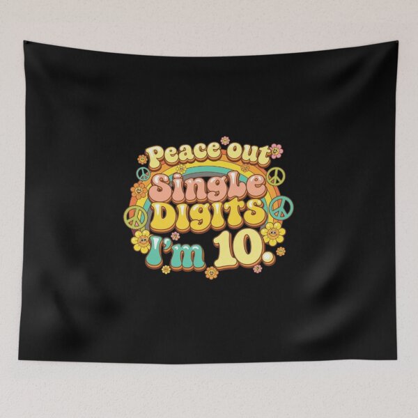 Item preview, Peace Out Single Digits I'M 10 Happy 10th Birthday  designed and sold by Thread&Fable.
