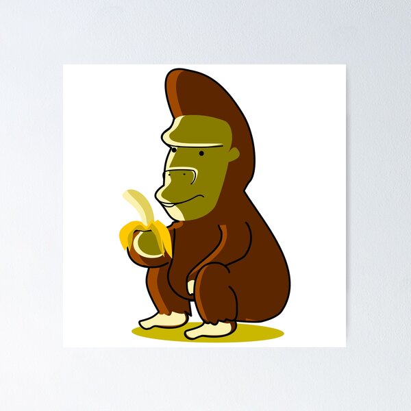 Item preview, The Stoic Gorilla’s Banana Break designed and sold by Mimick-deco.