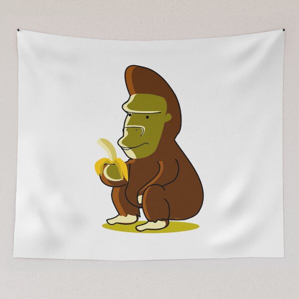 Item preview, The Stoic Gorilla’s Banana Break designed and sold by Mimick-deco.