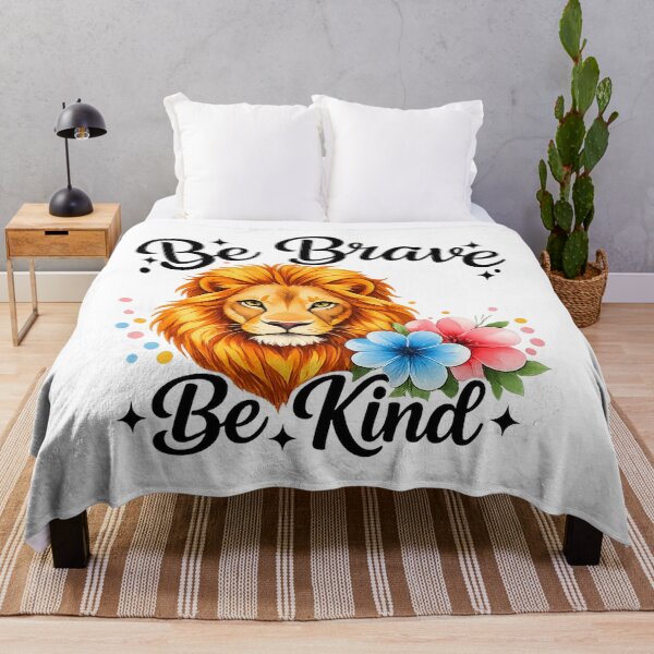 Item preview, Be Brave Be Kind Lion designed and sold by MarselArt.