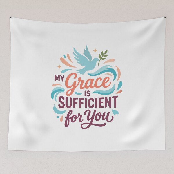 Item preview, My Grace Is Sufficient For You, 2 Corinthians 12:9 Bible Verse Christian , Inspirational Faith Christian Gift designed and sold by stylishdzign.