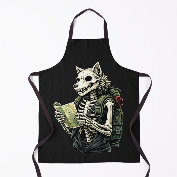 Item preview, Wolf Skeleton Explorer – Dark Adventure Travel Aesthetic Art designed and sold by ColorSplash123.